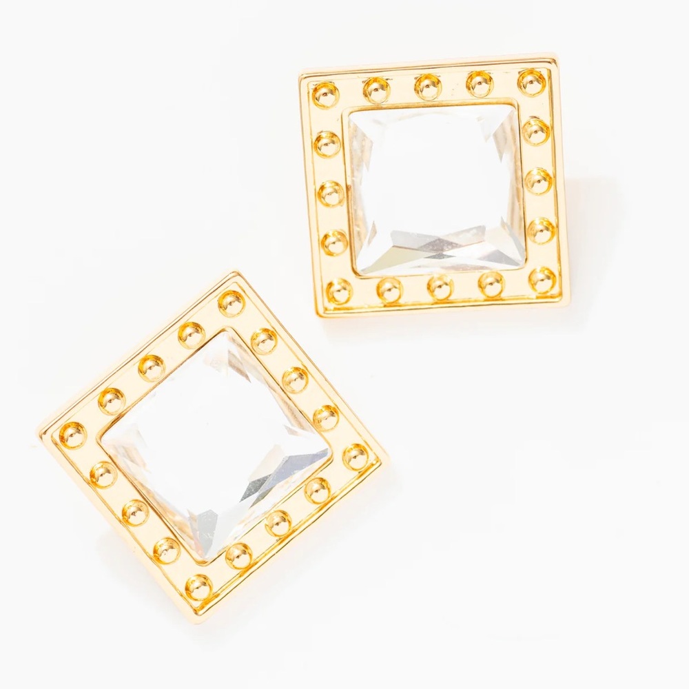 Frasier Sterling 14K Gold Plated Apres Statement Stud Earrings